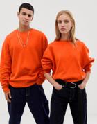 Collusion Unisex Regular Fit Sweatshirt In Red - Red