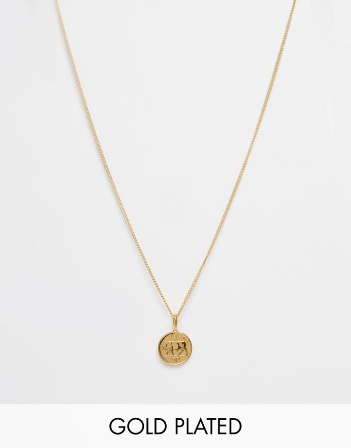 Katie Mullally Gold Five Pence Irish Coin Necklace - Gold
