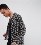 Heart & Dagger Revere Shirt In Long Sleeve With Abstract Print - Black
