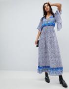 Lily And Lionel Printed Marlowe Maxi Dress - Blue