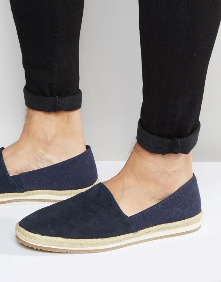 Aldo Frontale Suede Espadrilles - Navy