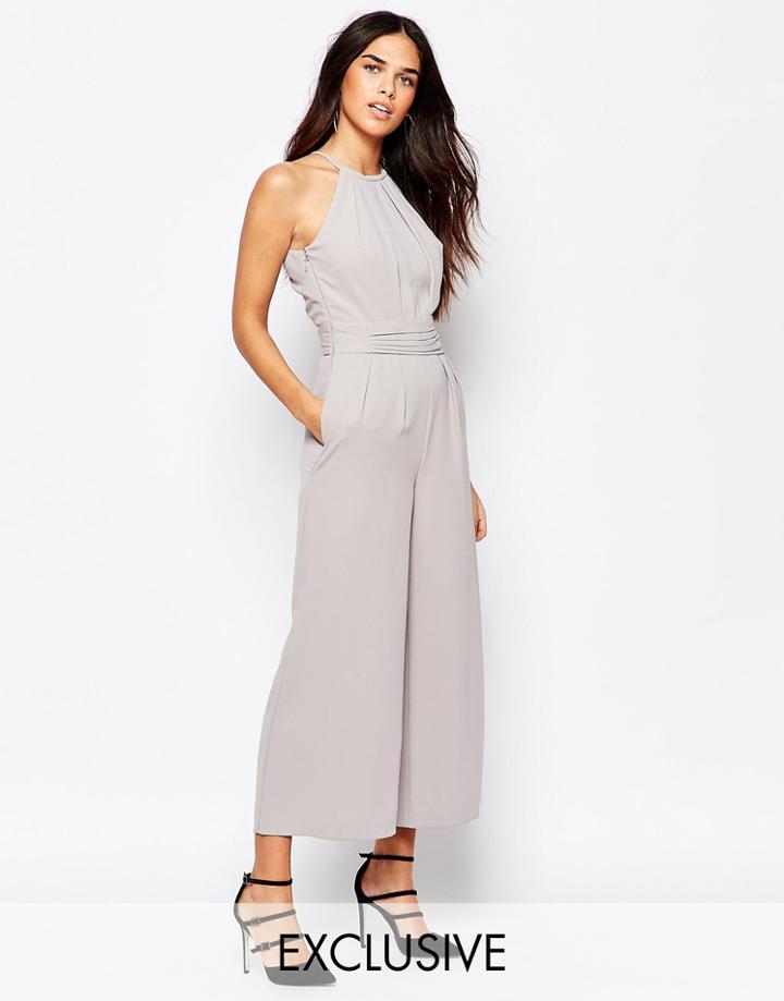 Warehouse Sash Detail Jumpsuit - Mauve