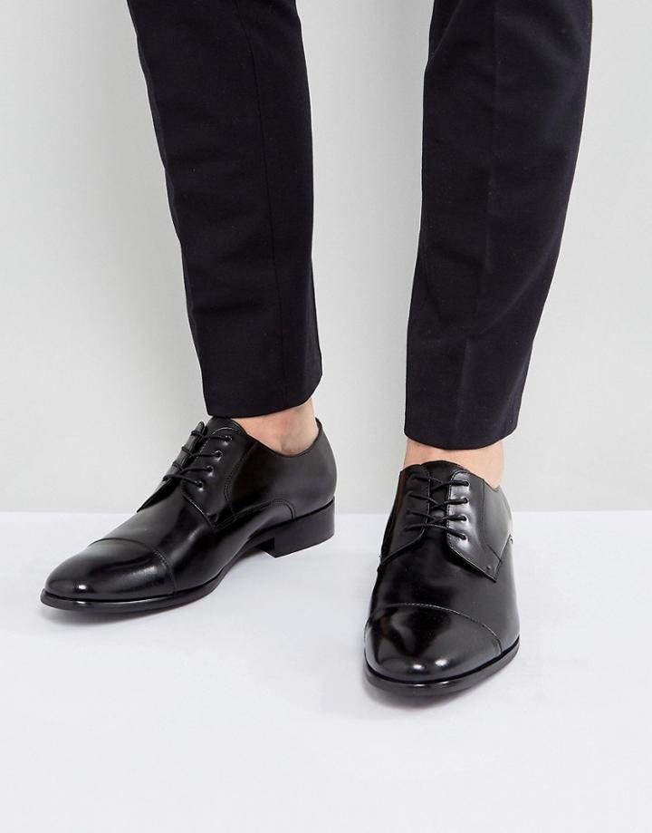 Aldo Galerrange Derby Leather Shoes In Black - Black