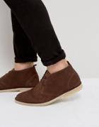 Kg By Kurt Geiger Maltby Desert Boots Brown Suede - Brown