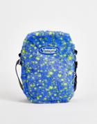 Asos Design Cross Body Bag In Blue And Yellow Fur With Rubber Patch - Part Of A Set-multi