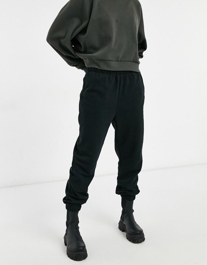 Cotton: On High Waisted Sweatpants In Black