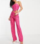 Asyou Lace Pocket Pants In Pink - Part Of A Set