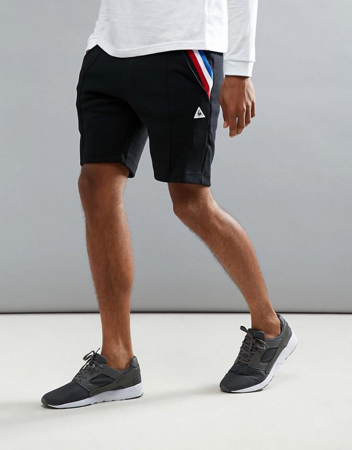 Le Coq Sportif 3 Stripe Shorts - Black