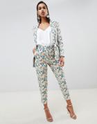Asos Design Tailored Jacquard Wisteria Pants Two-piece-multi