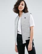 Adidas Zip Up Tank - White