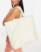 & Other Stories Recycled Polyester Padded Tote Bag In Beige-neutral
