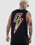 Bolongaro Trevor Lightening Back Print Tank - Black