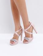 Head Over Heels By Dune Maisy Embellished Heeled Sandals - Pink