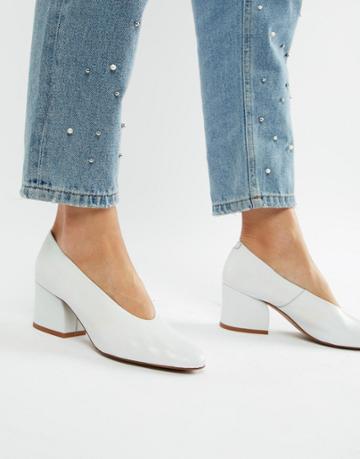 Depp Leather Heeled Shoes - White