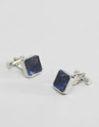 Ted Baker Marble Square Cufflinks In Blue - Blue