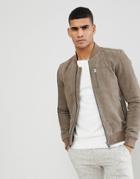 Selected Homme Suede Bomber - Tan