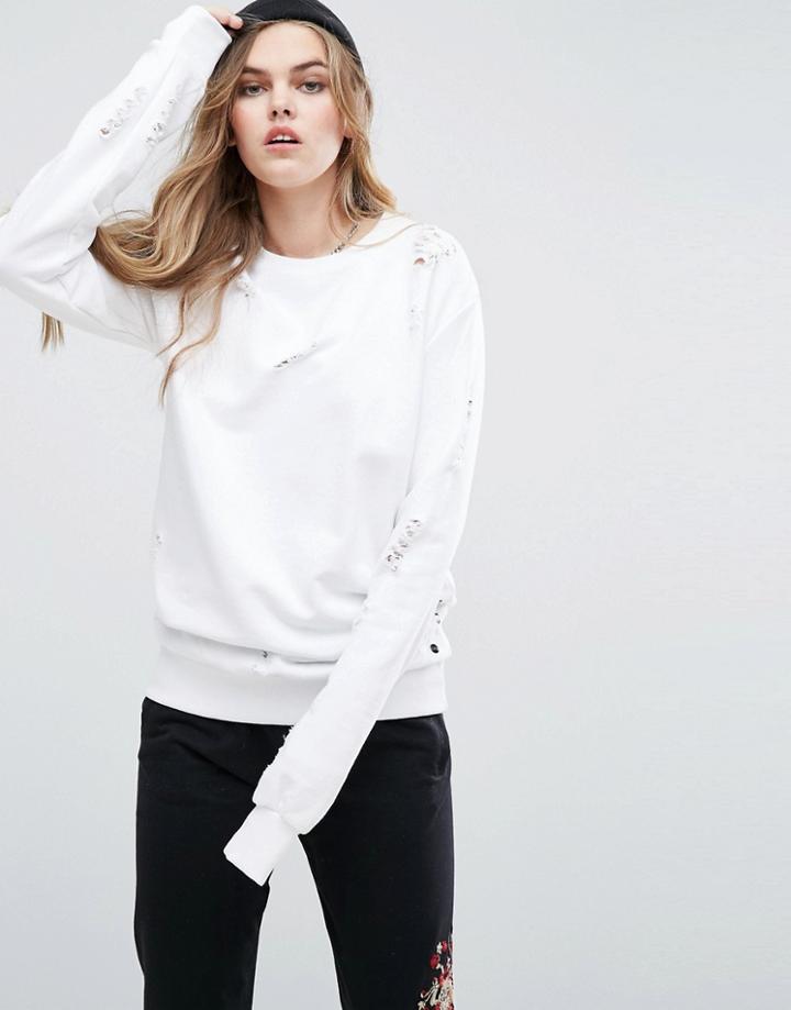 Criminal Damage Shoreditch Sweatshirt - White