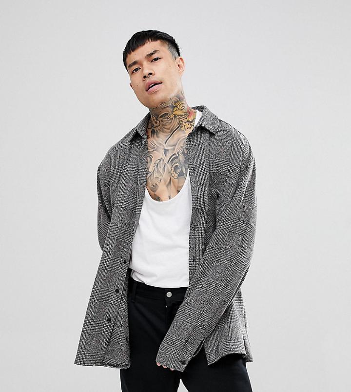 Reclaimed Vintage Inspired Shirt In Check - Gray