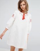 Vanessa Bruno Athe Canvas Embroidered Dress - White