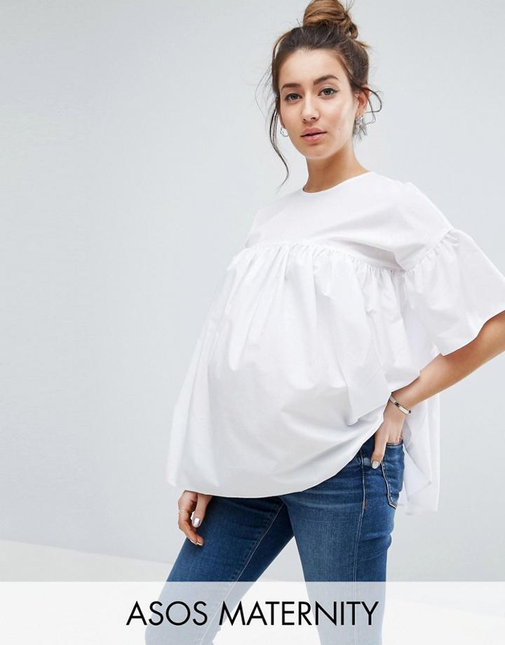 Asos Maternity Smock Top - White