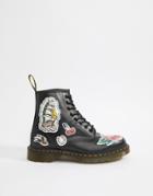 Dr Martens X Chris Lambert 1460 Boots In Tattoo Print - Black
