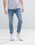 Burton Menswear Skinny Washed Jeans - Blue