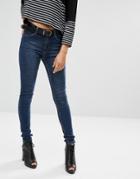 Cheap Monday Second Skin High Waisted Jeans - Blue