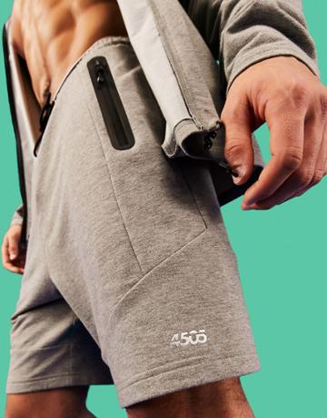 Asos 4505 Training Sweat Shorts With Zips Ans Seam Detail-gray