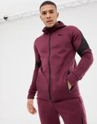 Puma Training Evostripe Warm Hoodie In Burgundy - Red