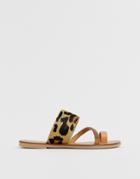 Kurt Geiger Dawn Leopard Print Mix Leather Sandal - Multi