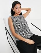 Vila Shell Top In Houndstooth-multi