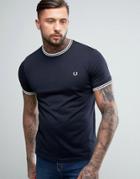 Fred Perry Twin Tipped T-shirt In Navy - Navy