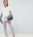 New Look Maternity Over The Bump Pants - Gray