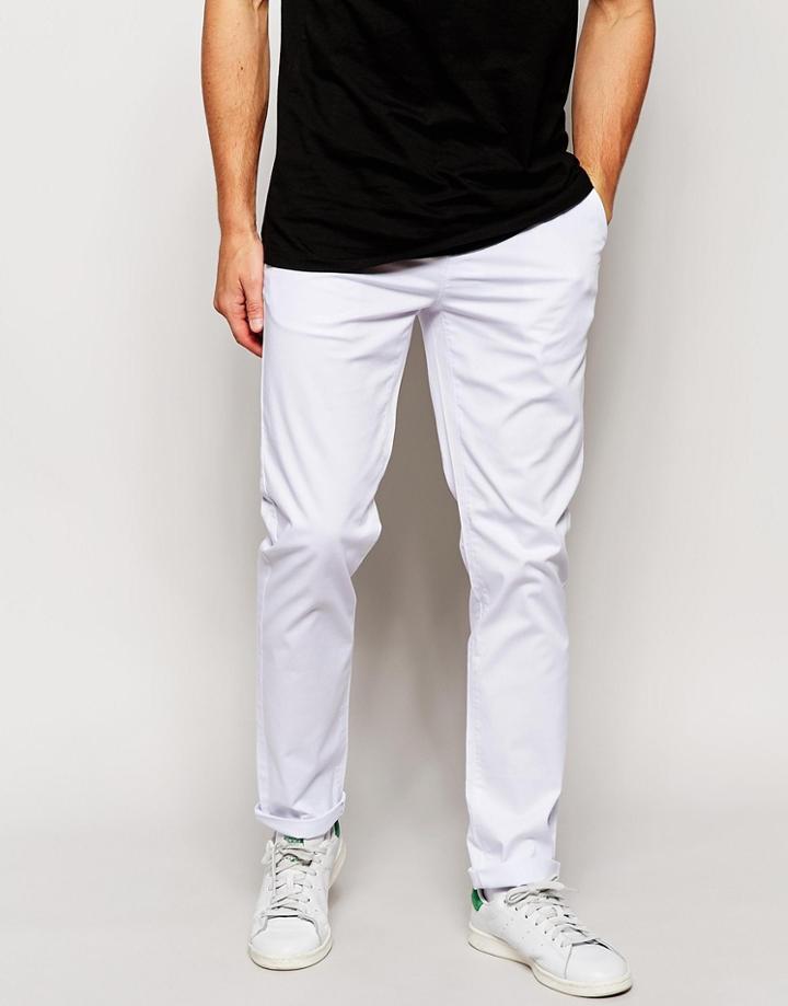 Asos Stretch Slim Chinos - White