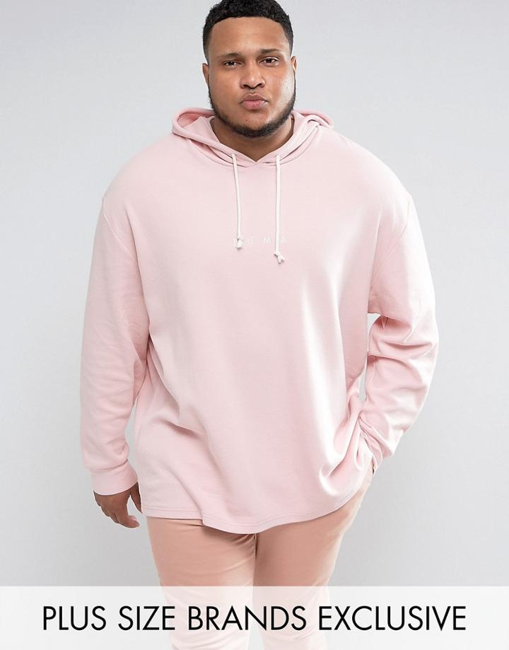 Puma Plus Waffle Oversized Hoodie In Pink Exclusive To Asos - Pink