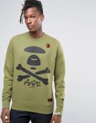 Aape By A Bathing Ape Sweatshirt With Large Logo - Green