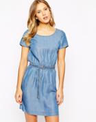 Oasis Tencil Tie Waist Dress - Denim