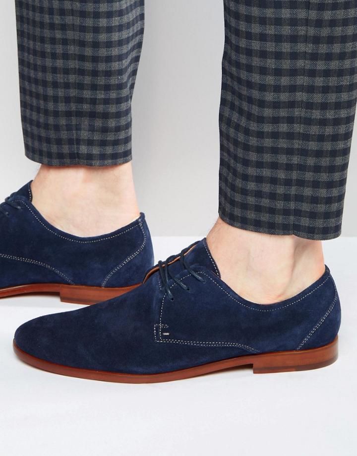Aldo Berg Suede Derby Shoes - Blue