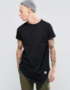 Sixth June T-shirt With Asymmetric Hem - Black