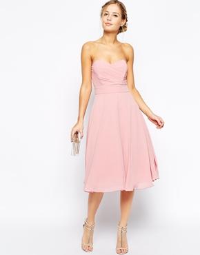 Tfnc Debutante Midi Dress - Bridal Rose