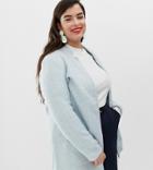 Vero Moda Curve Notch Collar Coat-blue
