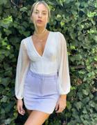 Topshop Mini Skirt In Lilac-purple