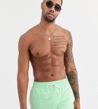 Asos Design Tall Swim Short In Pastel Green Super Short Length