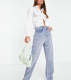 Asyou Hotfix Dad Jean In Mid Blue-blues