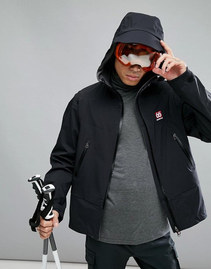 66o North Snaefell Shell Performance Outdoor Jacket In Black - Black