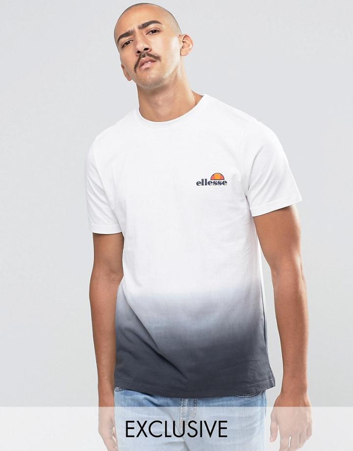 Ellesse T-shirt In Dip Dye - Black