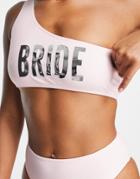 Unique21 'bride' One Shoulder Bikini Top In Pink