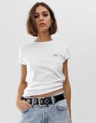 Na-kd Basic T-shirt With Babe Text In White - White