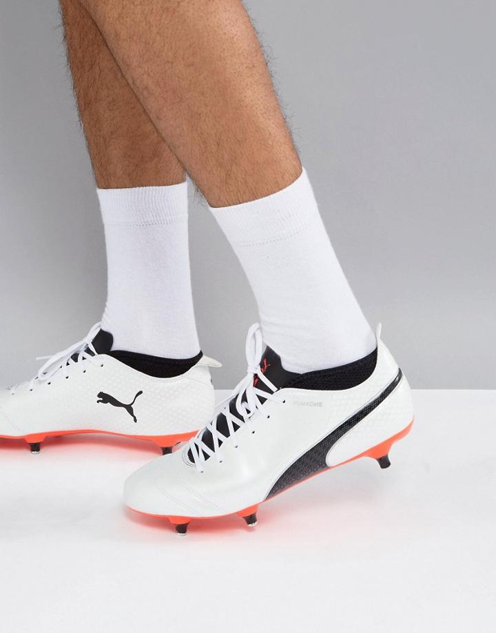 Puma One Football Boots 17.4 Soft Ground In White 104408701 - White