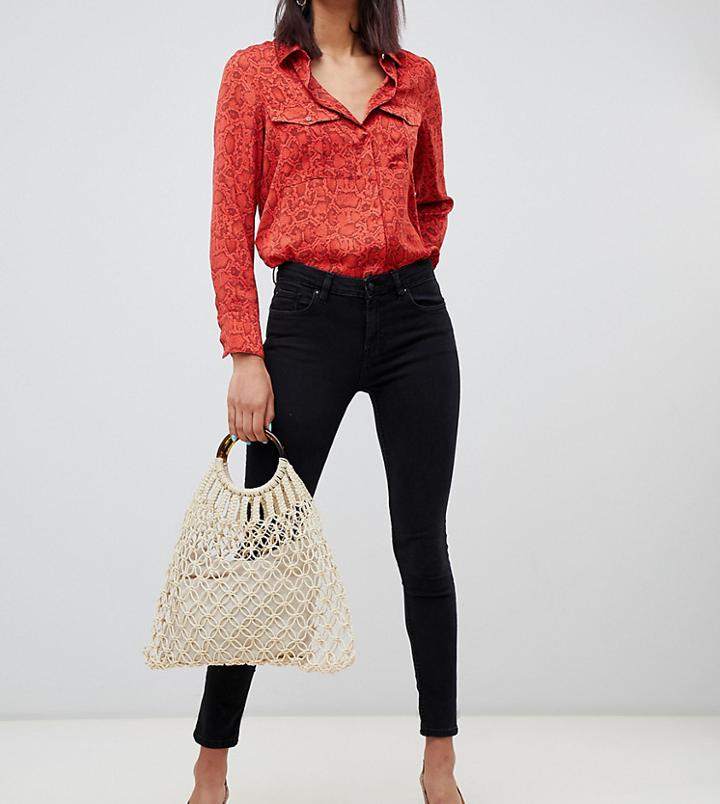 Mango Organic Skinny Jeans In Black